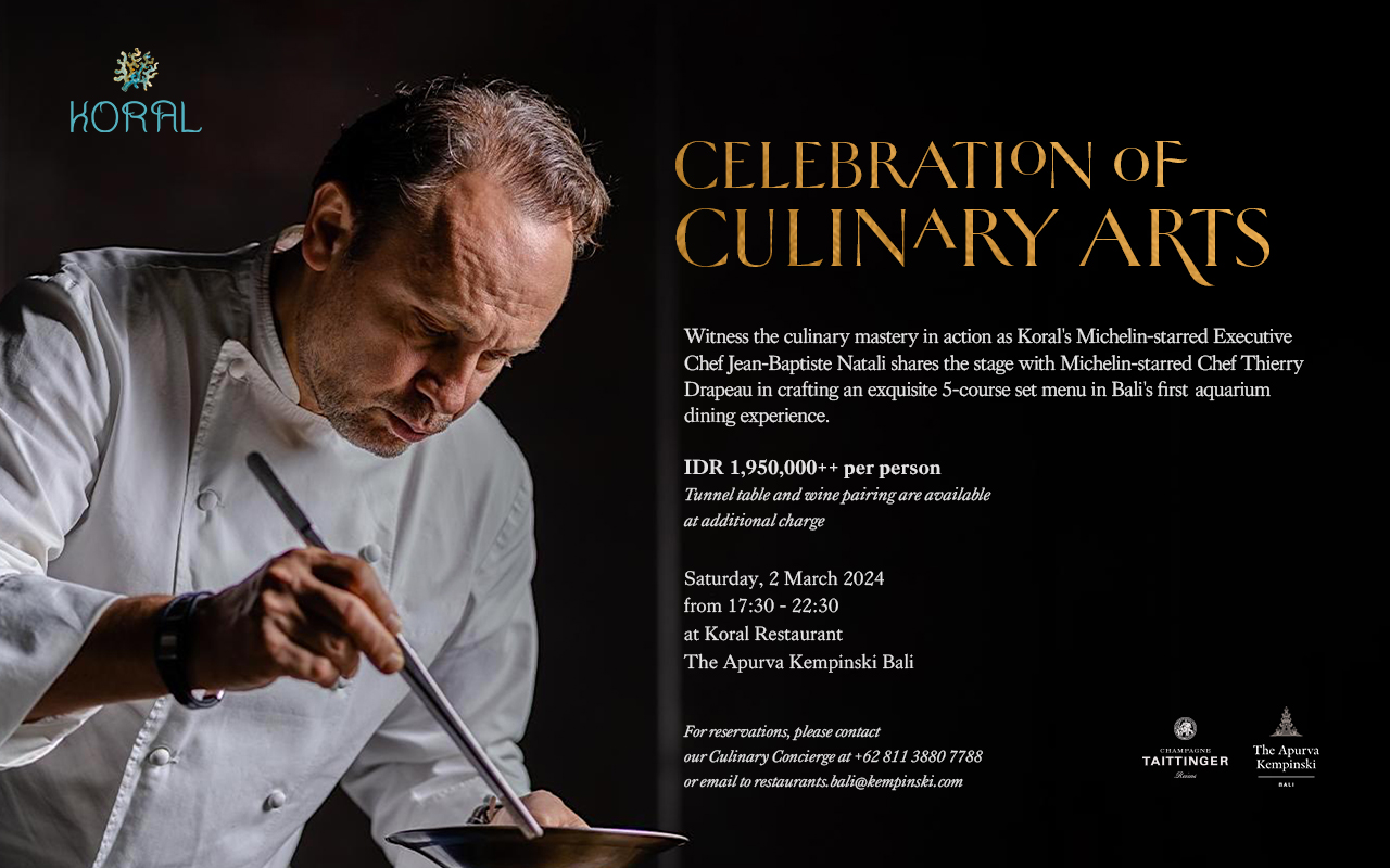 Celebration of Culinary Arts with Michelinstarred Chef Thierry Drapeau What's New Indonesia
